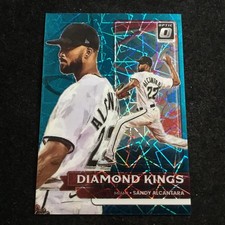 2022 Donruss Optic Diamond Kings Teal Velocity Prizm #19 Sandy Alcantara #7/35