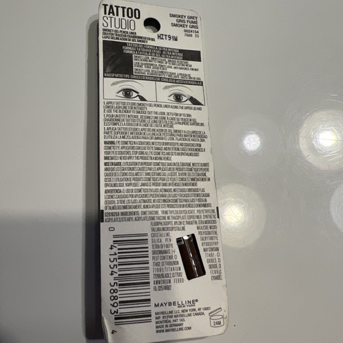 Maybelline Tattoo Studio Smokey Gel Pencil Liner - Smokey Grey 20 - NEW - Picture 2 of 2