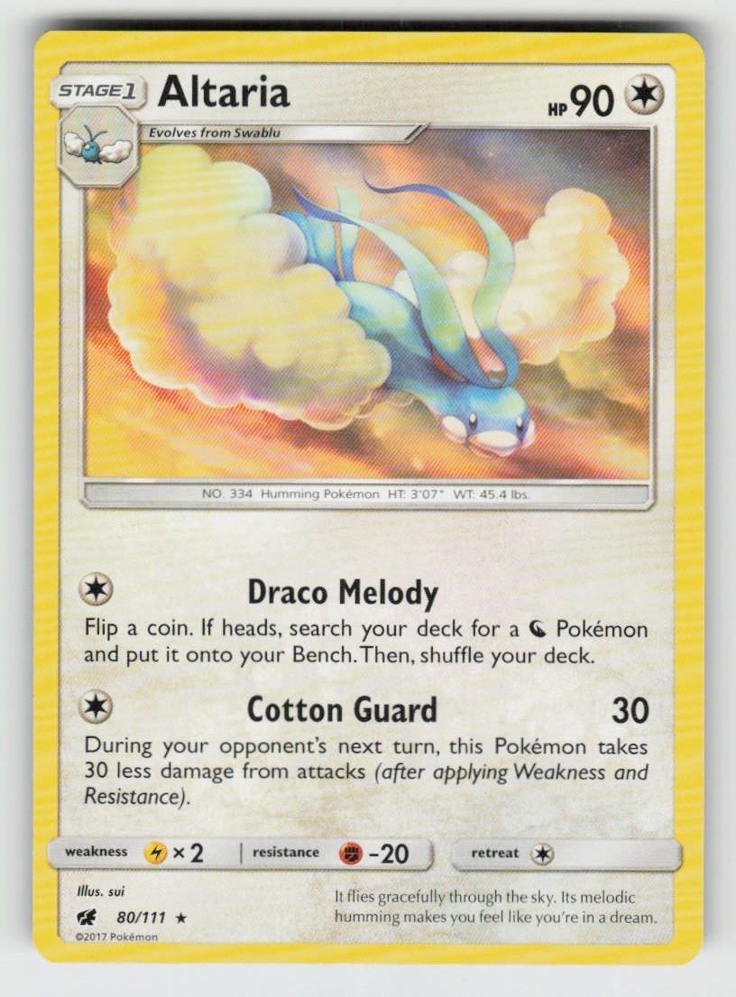 Altaria 80/111 Rare Crimson Invasion Near Mint