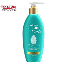 OGX Locking  Coconut Curls Air Dry Cream, No Parabens, 6 Oz
