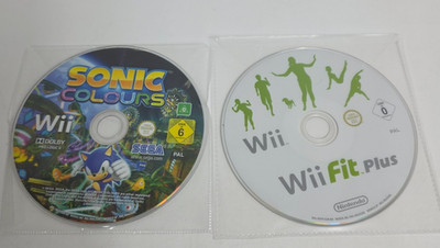 2x Nintendo WII Spiele - Sonic Colours & Wii Fit Plus - nur Discs