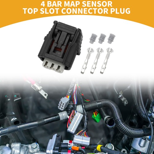 3 Pin 4 Bar Map Sensor Top Slot Connector Plug Female Wire Terminal for Honda - Picture 2 of 6