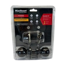Kwikset Polo Keyed Entry Knob and Single Cylinder Deadbolt Venetian Bronze 690P