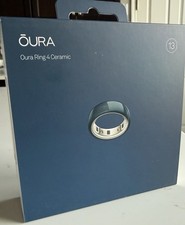 Oura Gen 4 Ceramic Ring Midnight, Size 13. Charging Case and Two Chargers.