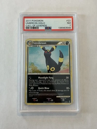 2011 Umbreon Holo Pokemon Call Of Legends PSA 7 Swirl 🌀