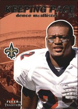 2001 Fleer Tradition Keeping Pace #5 Deuce McAllister RC Rookie Card. rookie card picture