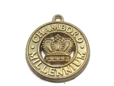Chambord Millennium Crown Pendant Charm Keychain Gold Tone