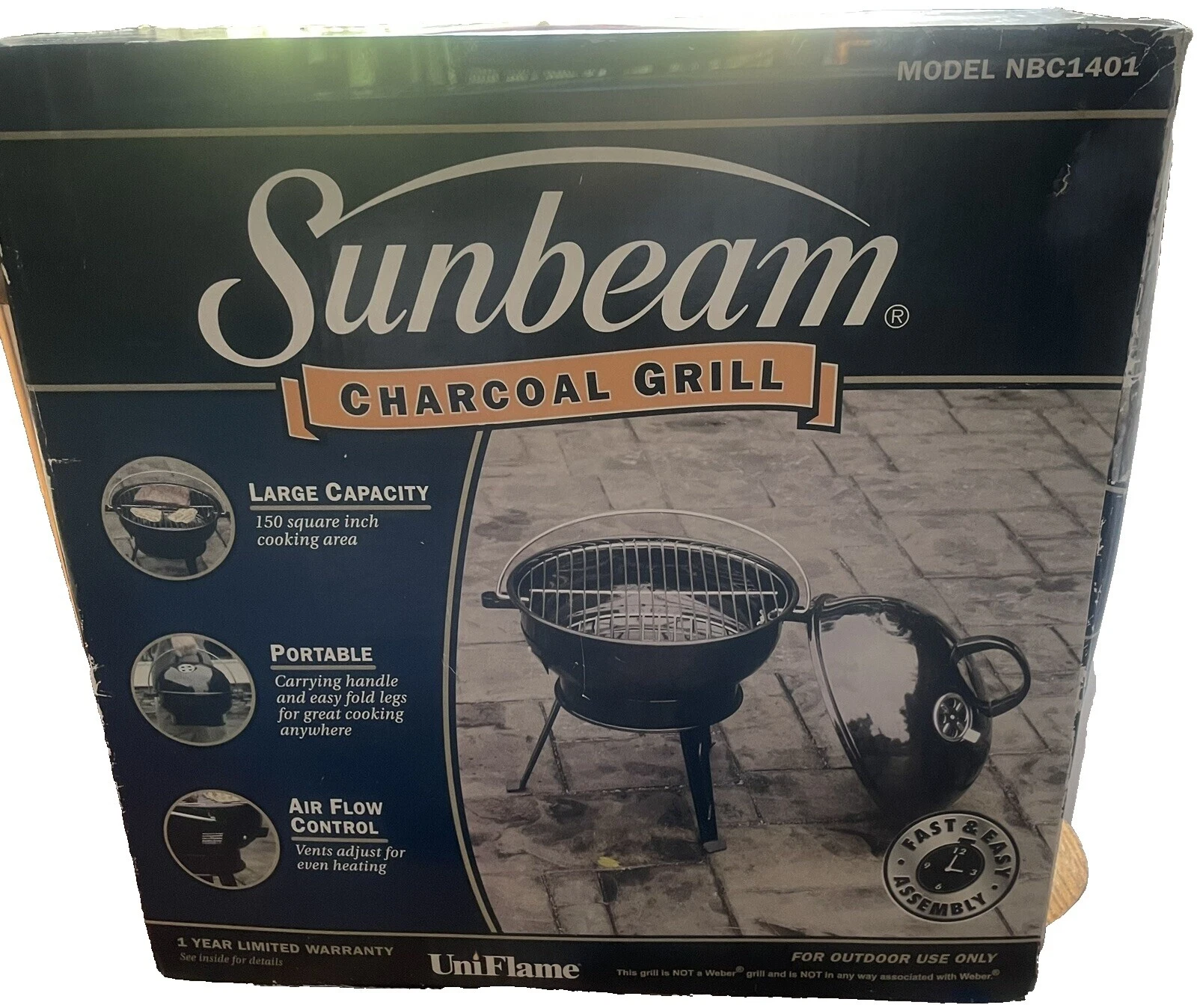 Sunbeam Carvão Churrasqueiras, Grills e defumadoras