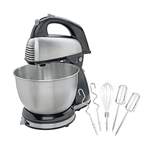 Hamilton Beach Classic Stand and Hand Mixer, Quarts, Speeds with  QuickBurst,