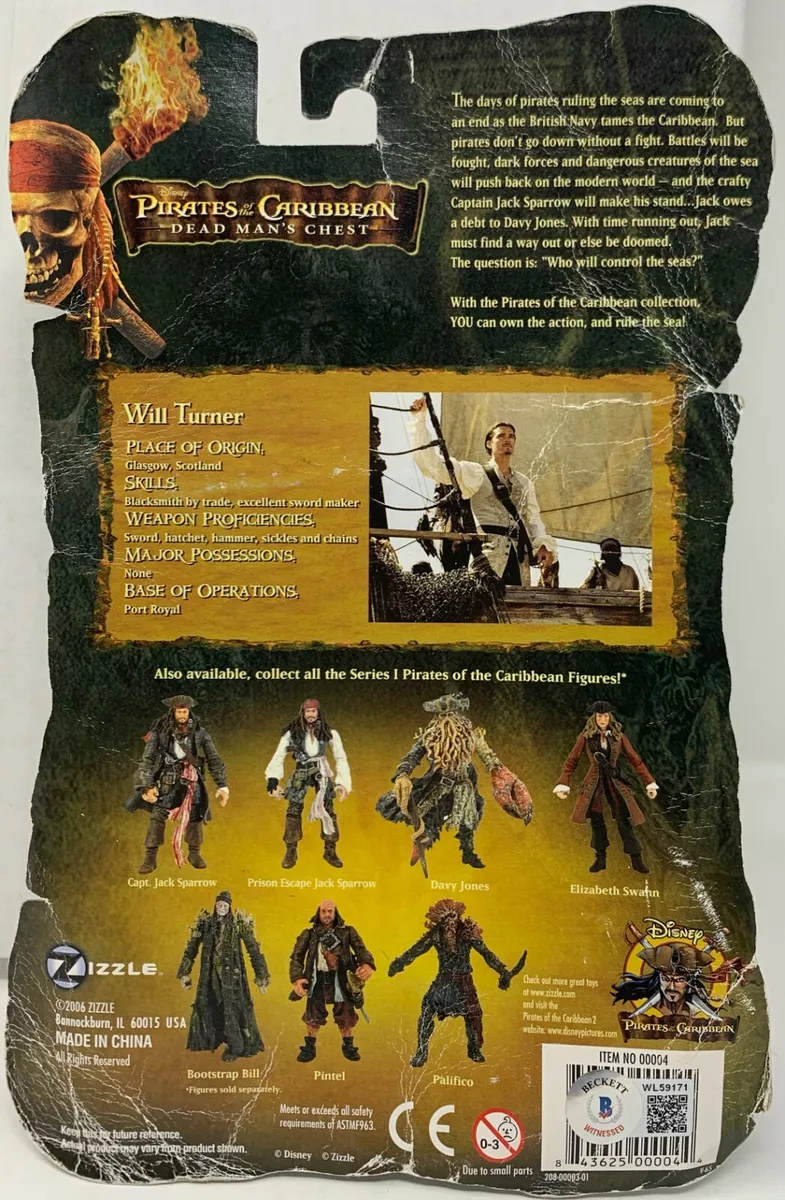 Orlando Bloom Signed Pirates of the Caribbean Zizzle Toy Beckett BAS Witness