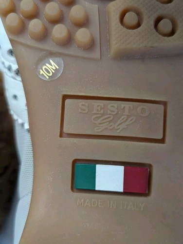 SESTO GOLF By Sherry Women SILVER Leather Slip On Golf Shoes Size 10M Italy - Picture 12 of 12
