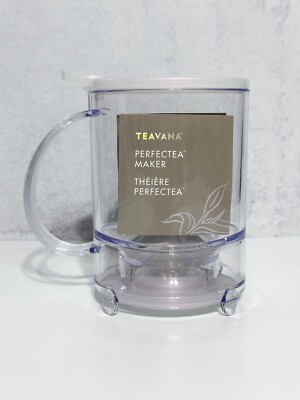 Teavana Perfectea Maker Loose Leaf Infuser Maker 16oz Pearl White Iridescent