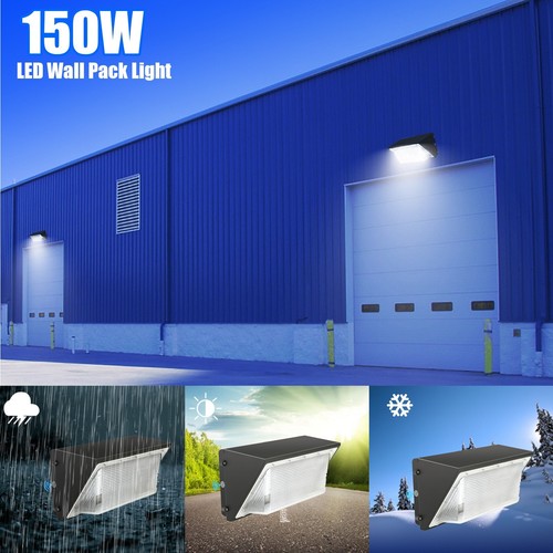 150W LED Wallpack Light 18000 Lumen 5000K Daylight Dusk To Dawn IP65 Waterproof - Picture 3 of 7