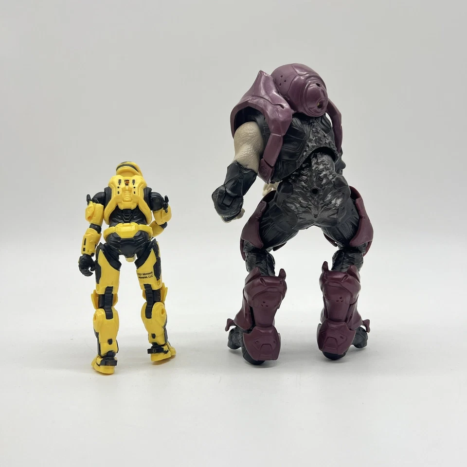 Figura de juguete de subasta Microsoft Halo Elite Zealot Alpha Soldier y amarillo espartano Foto 3 de 3