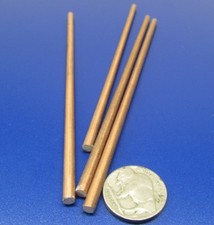 101 Copper Rod, 5/32" Dia. x 6 Inch Length, 4 Units