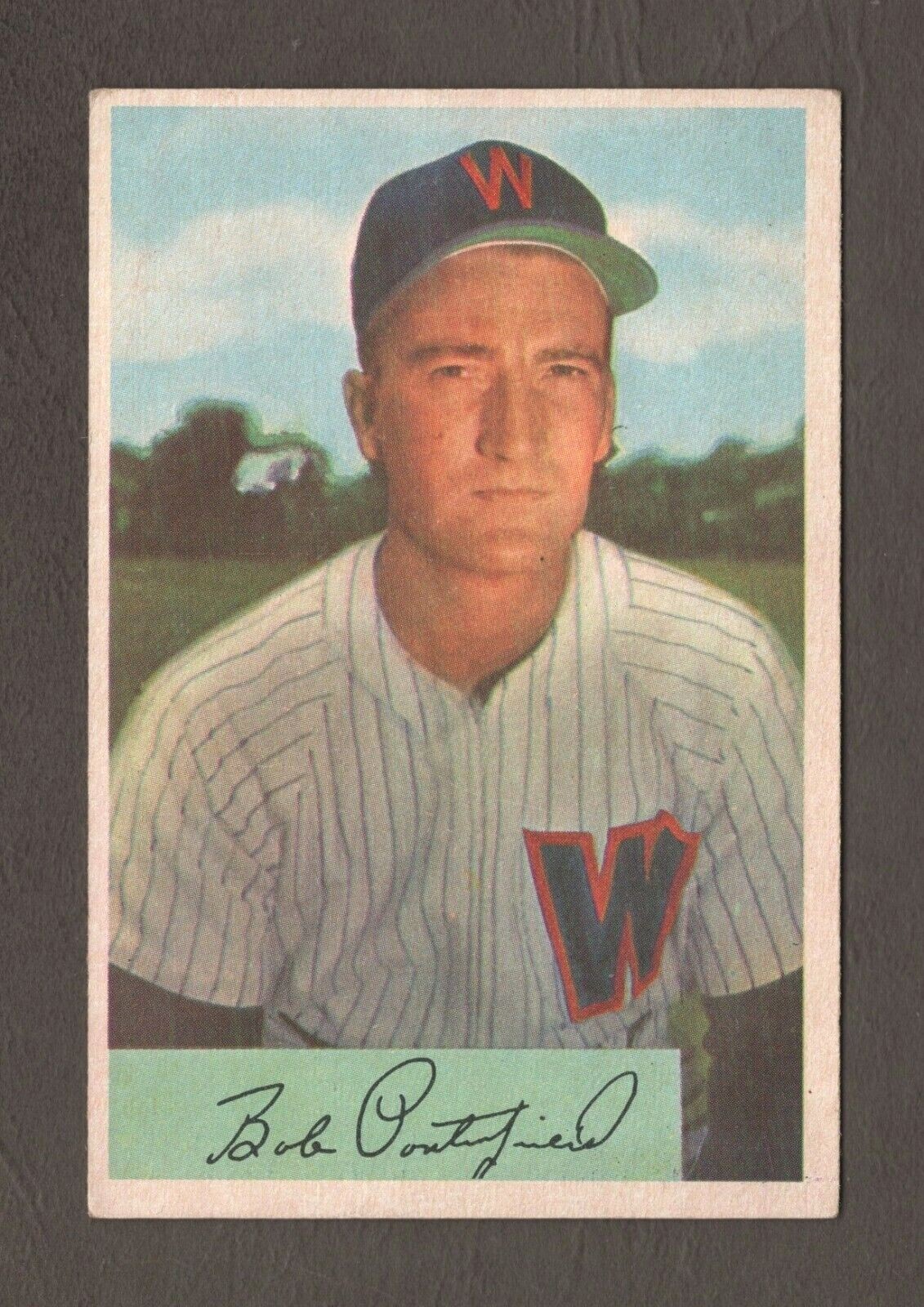 1954 Bowman Baseball Card 24 Bob Porterfield Washington Senators eBay