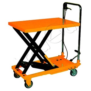 table lift lifting hydraulic platform trolley 500kg mobile truck cart scissor moving pins single