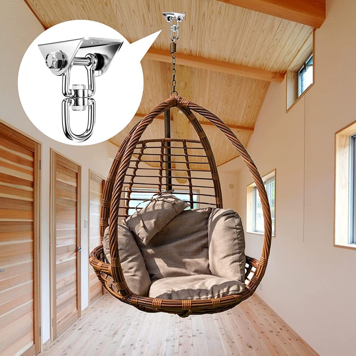 Swing Chair Hangers Hammock Ceiling Hanging Hooks Set Ceiling Bracket  Hardware