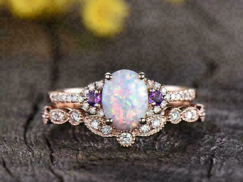 Opal bridal set sale