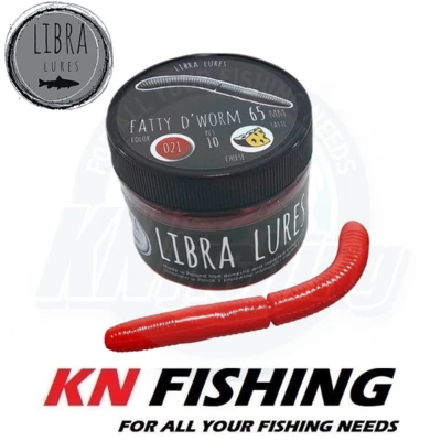 LIBRA LURES LIBRA LURE FATTY D'WORM 65 Silicona Gusanos Amino Boosted 65mm 10 un.