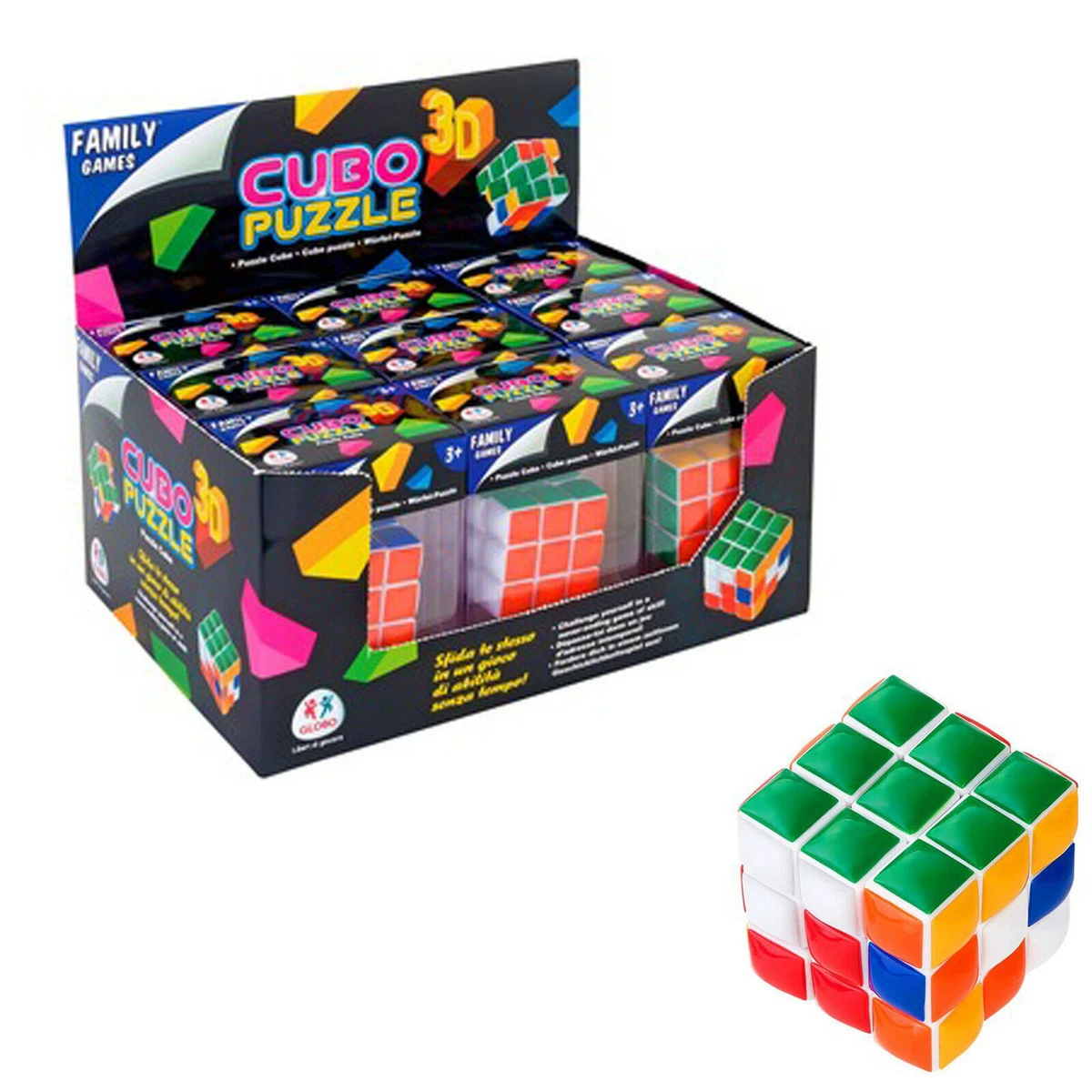 MAGIC CUBE PUZZLE 3D PUZZLE HOBBY SKILL cm6x6 approx 6 FACE CUBE
