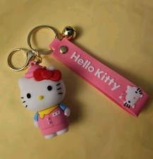 Sanrio HELLO KITTY Key Chain Keyring Bag Charm Holder Backpack Cute NEW Pink Hat