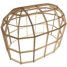 19/38m² Bausatz Gartenhaus Tiny House Holzhaus Long Dome Bausatzmodell