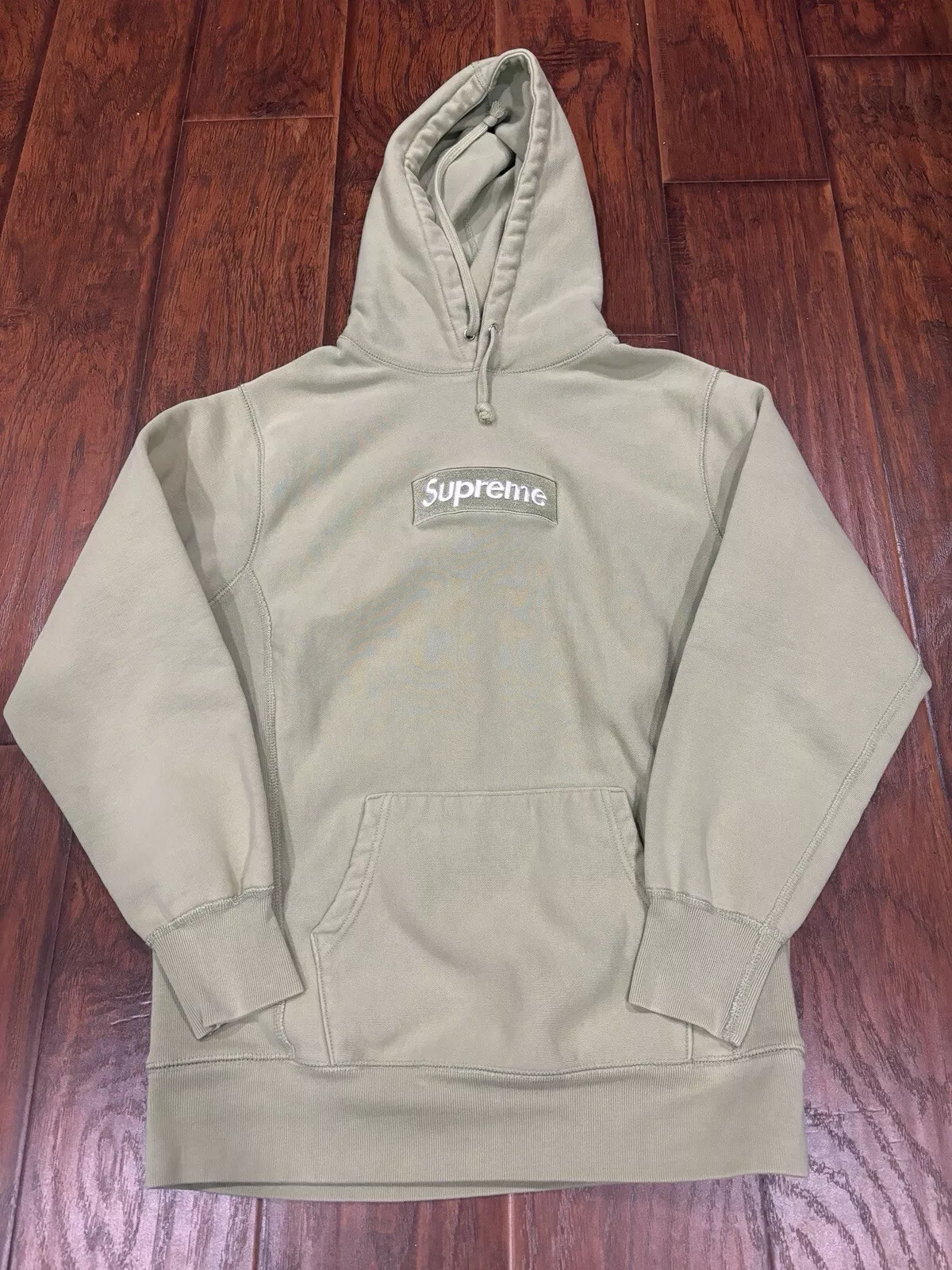 Sweat à capuche homme Supreme Box Logo vert sauge M