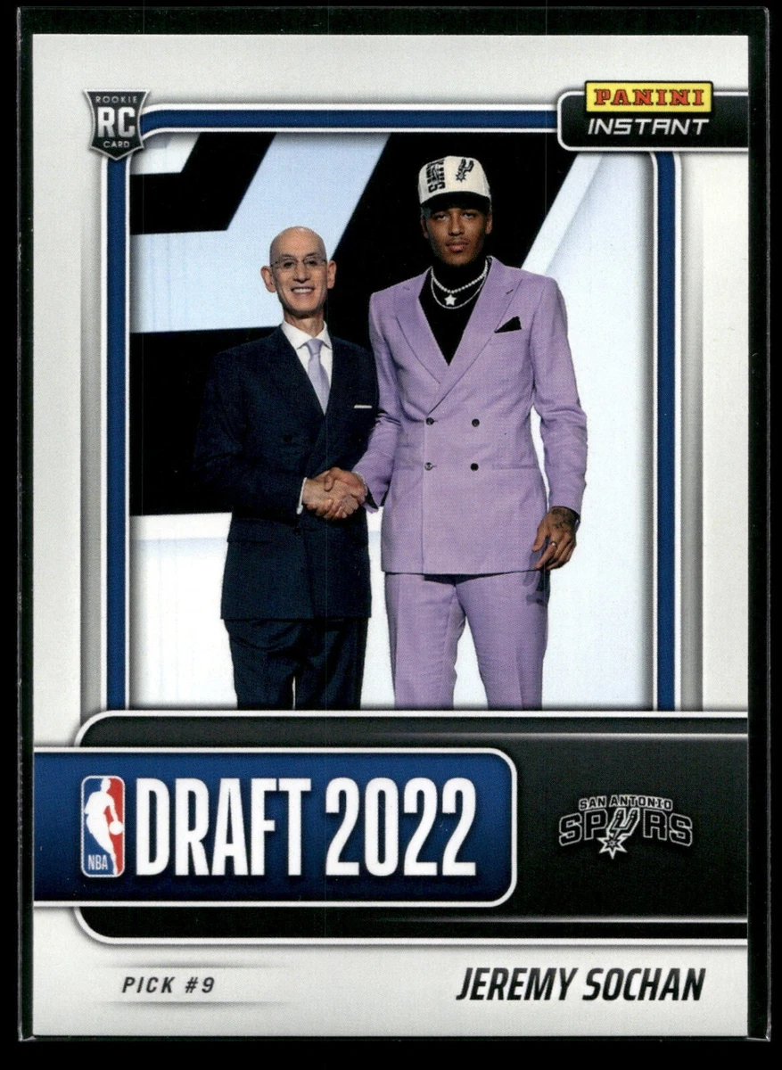2022-23 Panini Instant Jeremy Sochan Rookie DRAFT NIGHT 1/634 SP Spurs #DN9 RC🔥