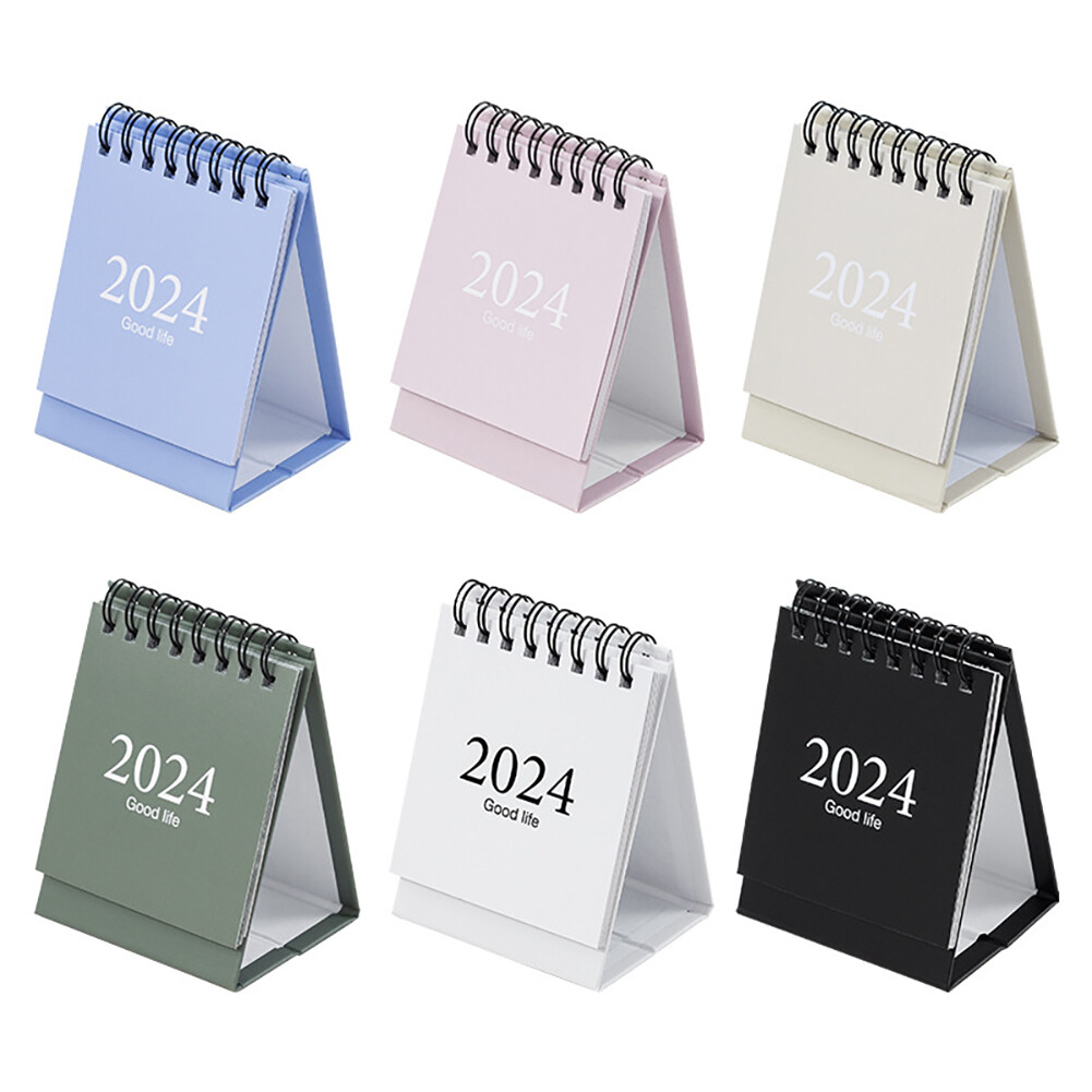 2024-mini-desk-calendar-portable-standing-flip-small-desktop-calendar-for-plan-ebay