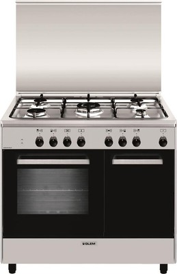 Cucina a Gas 5 Fuochi Forno Elettrico Ventilato Grill 90x60 cm Glem Gas  AR965MI6 | eBay