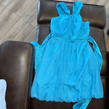 Davids Bridal Dress Cocktail Formal Sleeveless Prom Wedding. Size 12 Blue EUC