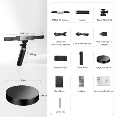 Revopoint RANGE 3D Scanner Color Scanning Human Body Car Revopoint RANGE 3D Scanner Color Scanning Human Body Car
