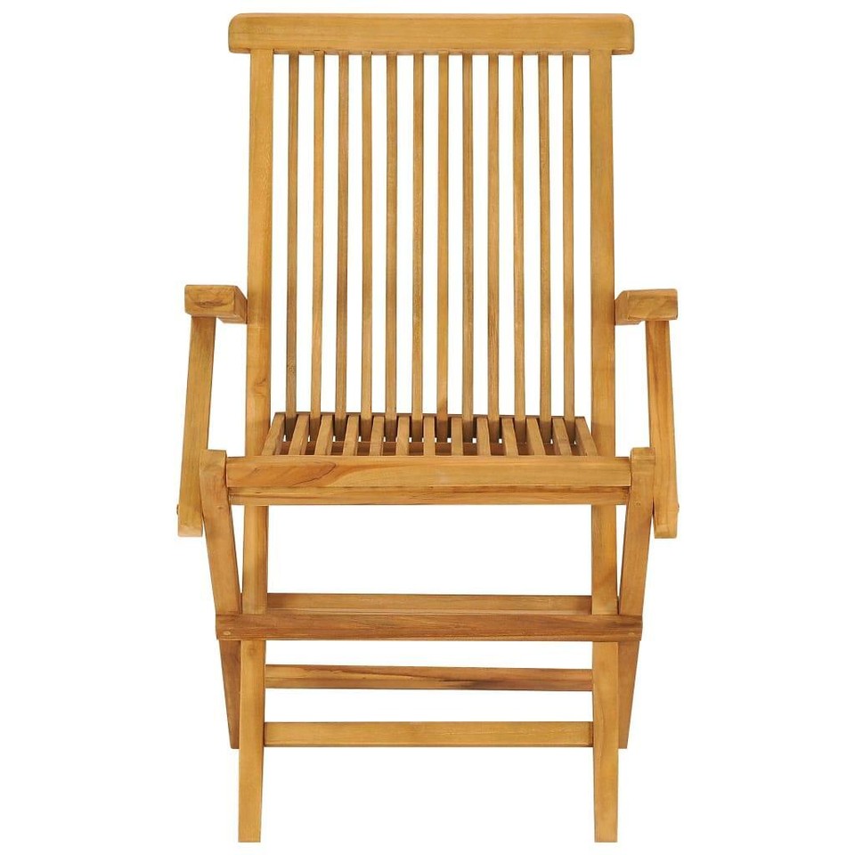 Solid Teak Wood Folding Patio Chairs Set of 2 Outdoor Furniture eBay