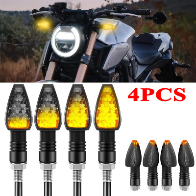 4PCS Mini Motorcycle LED Turn Signals For Honda CB1000R CB1300 Shadow CBF600 