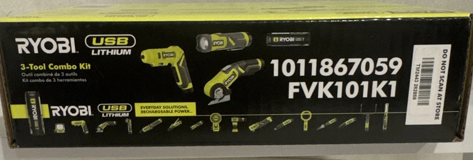 ⭐️NEW⭐️ RYOBI USB Lithium 3-Tool Combo Kit - Image 3 of 4