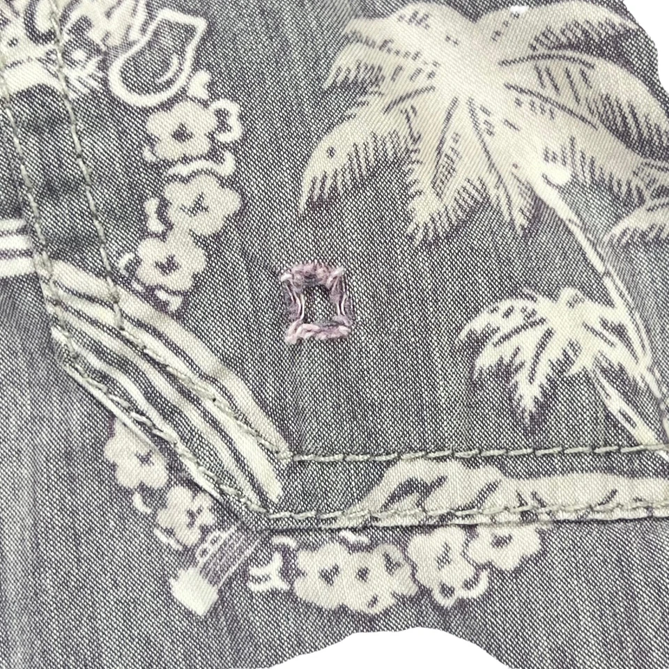 Reyn Spooner Swim Trunks Mens 38 Gray Hawaiian Shorts Aloha Guitar Palm Trees - Изображение 4 из 4