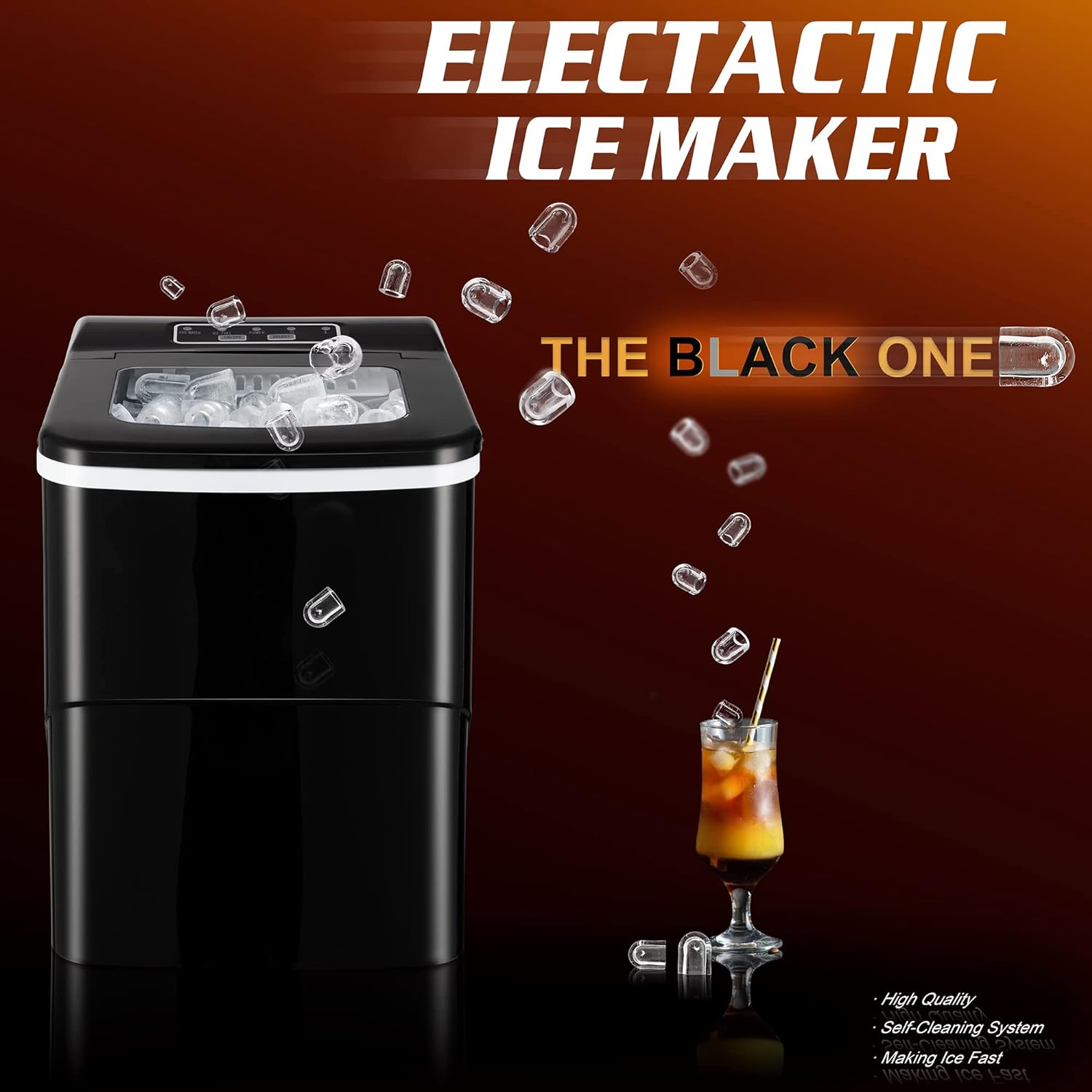 Electactic Commercial Ice Maker 100Lbs/Day Stainless Steel w/ 48Lbs Capacity eBay
