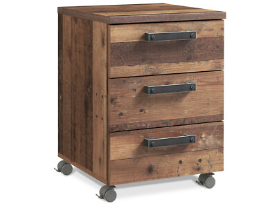 Rollcontainer Bürocontainer Vintagedekor Büro CASSIA Dekor Old Wood B40 H56 T41