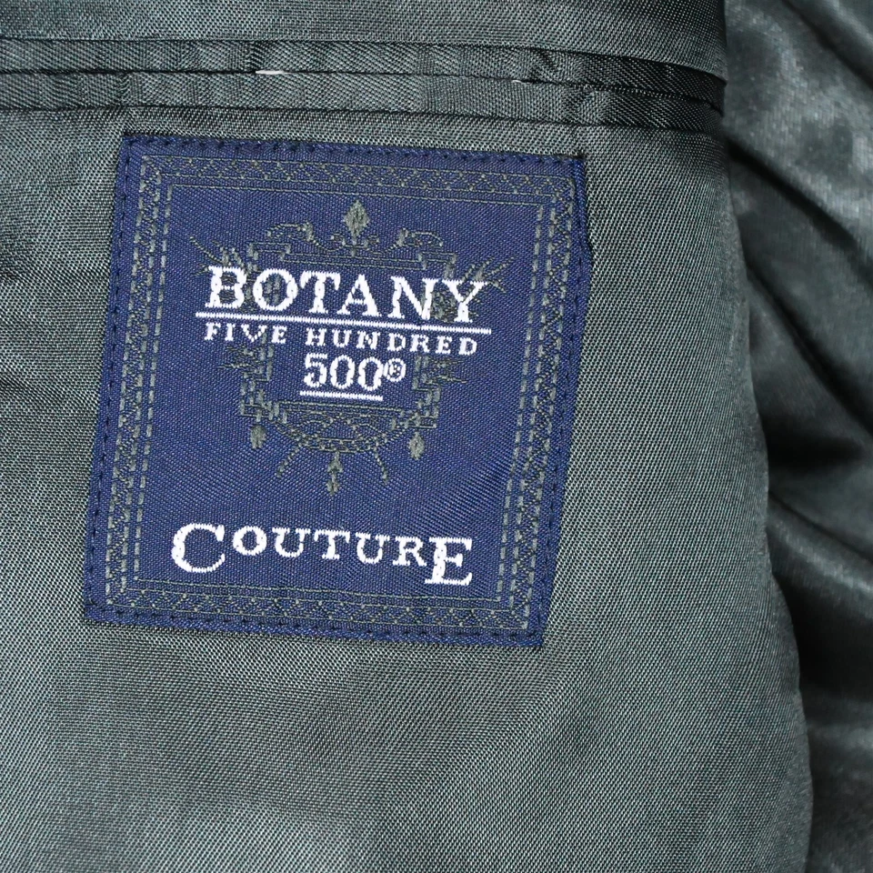 Terno calça jaqueta masculina lã Botany 500 42R 35x30 cinza xadrez Glenn EUA - Imagem 4 de 4