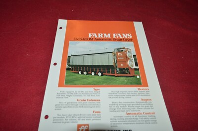 Farm Fan CMS-650M Automatic Grain Dryer Guide Brochure FCCA 