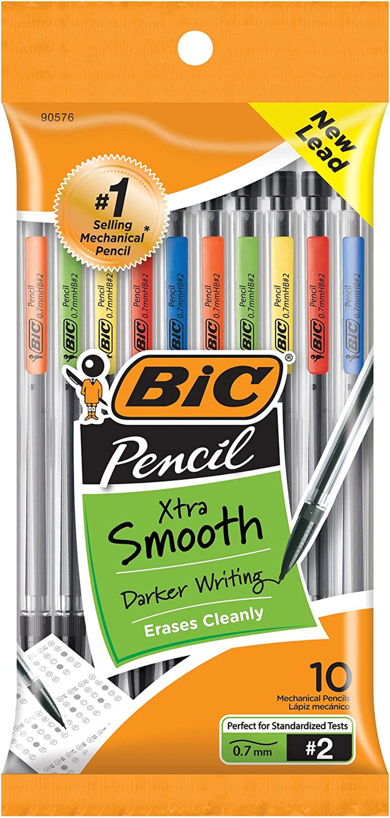 S With Erasers, Medium Point (0.7mm), 12-count Pack