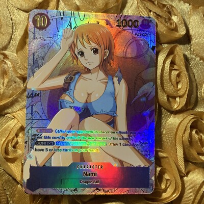 Nami ONE PIECE HOT LIST ACG Waifu Anime Goddess Holo Card Blue