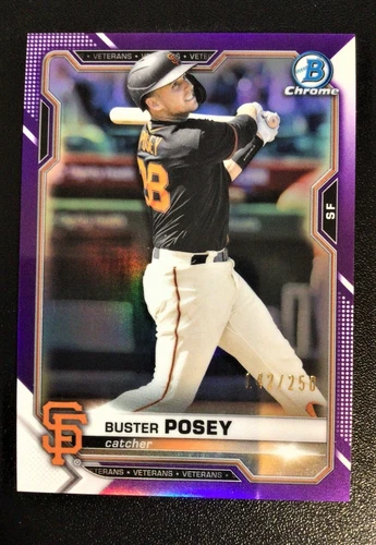 2021 Bowman Chrome Buster Posey #31 - Purple Refractor 142/250