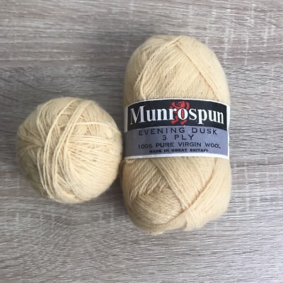 Vintage Munrospun x2 100% Virgin Wool Made In Britain Evening