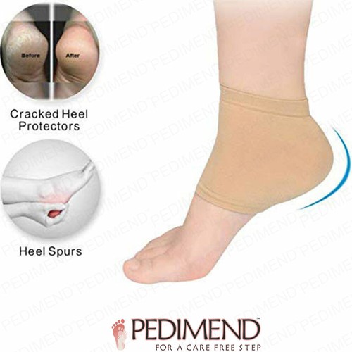 Pedimend Moisturizing Silicone Gel Heel Socks for Dry Hard Cracked Skin (2 PC) - Picture 6 of 7