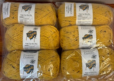 Loops And Threads Charisma Honey Tweed #J47 Yarn Lot Of 6 Skeins