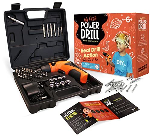 Set Real Cordless Drill For Boys And Girls Lightweight Led
