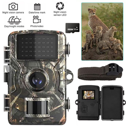 Trail Hunting Camera 36MP 1080P Wildlife Game Night Vision Outdoor Security Cam