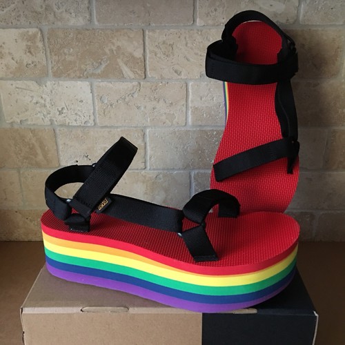 black platform teva sandals